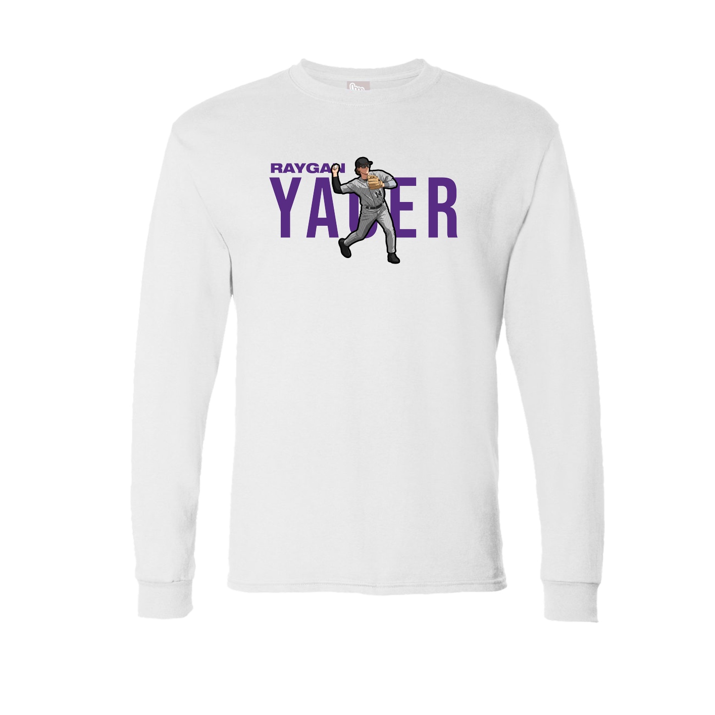 Long Sleeve Tee — Player Name in White