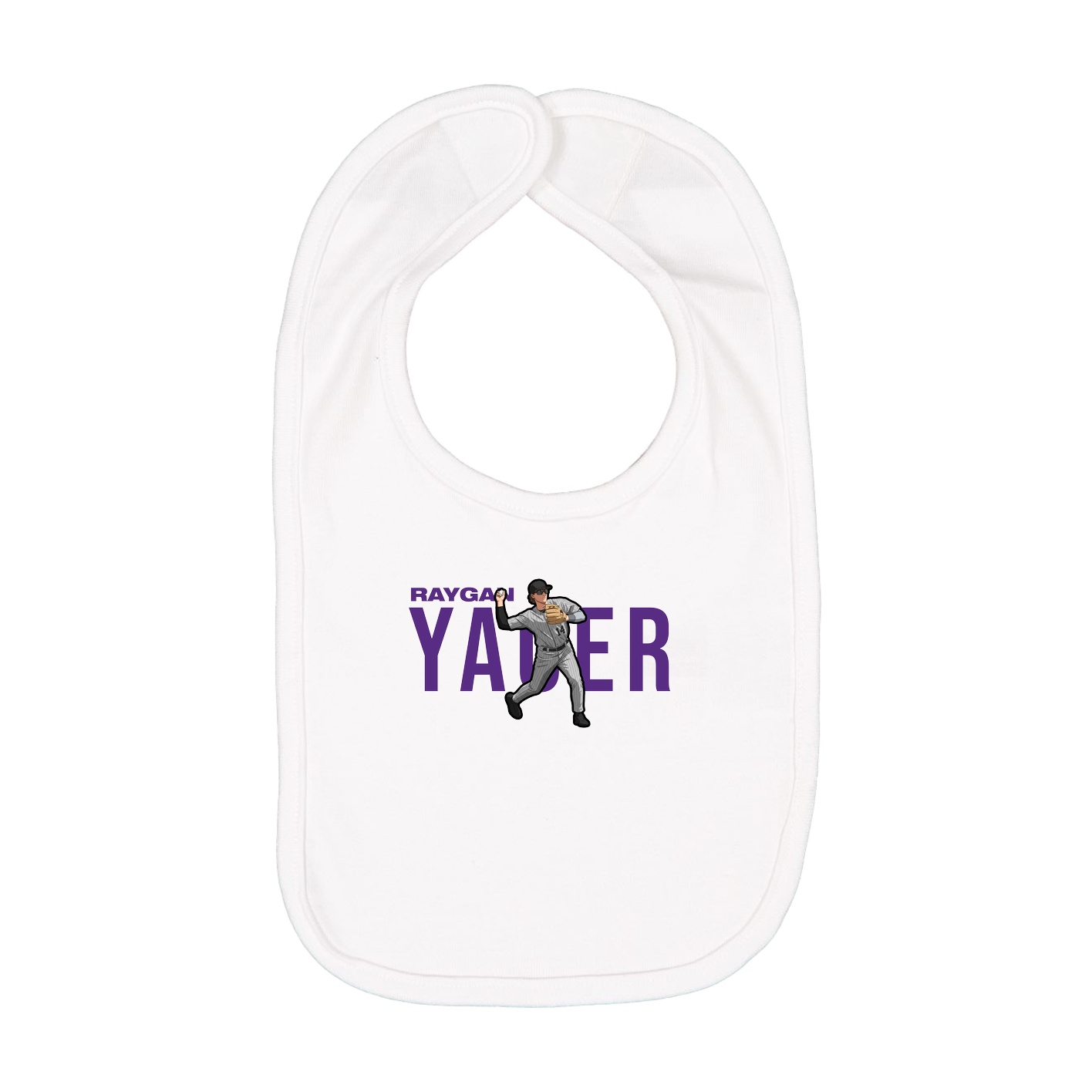 Infant Bib — Player Name in White