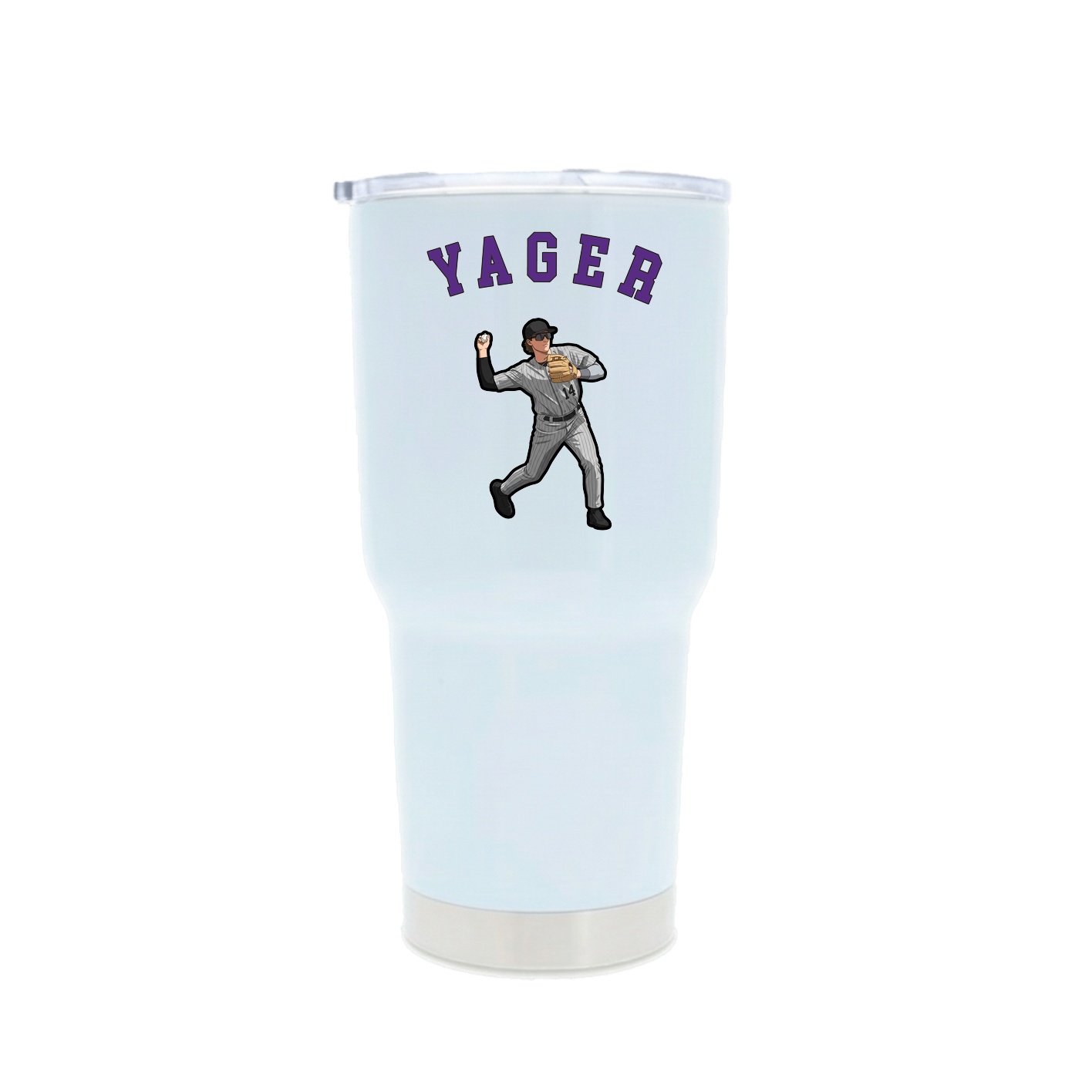 30oz Stainless Steel Tumbler — Shirsey Arch in White