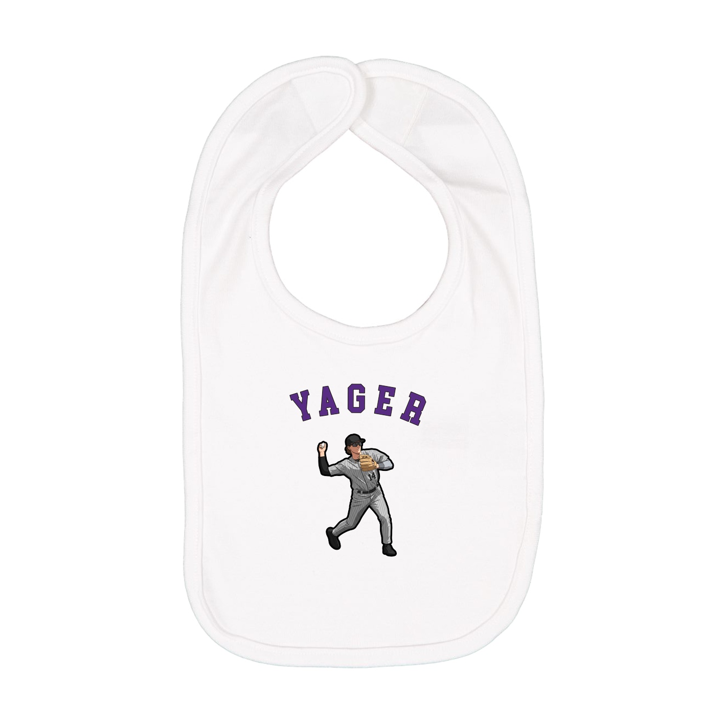 Infant Bib — Shirsey Arch in White