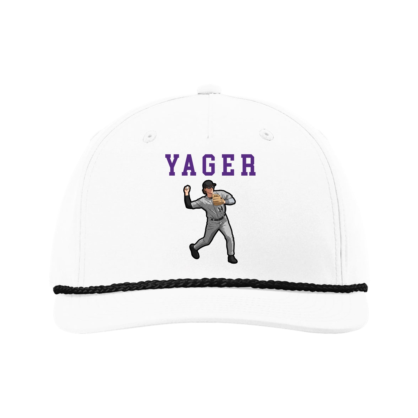 Five-Panel Classic Rope Cap — Shirsey in White