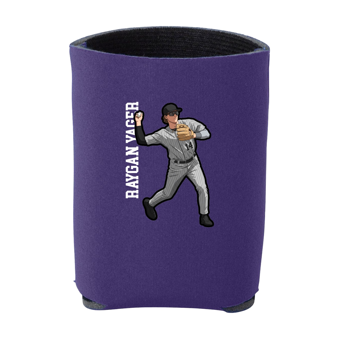 Can Holder — Name Vertical in Purple