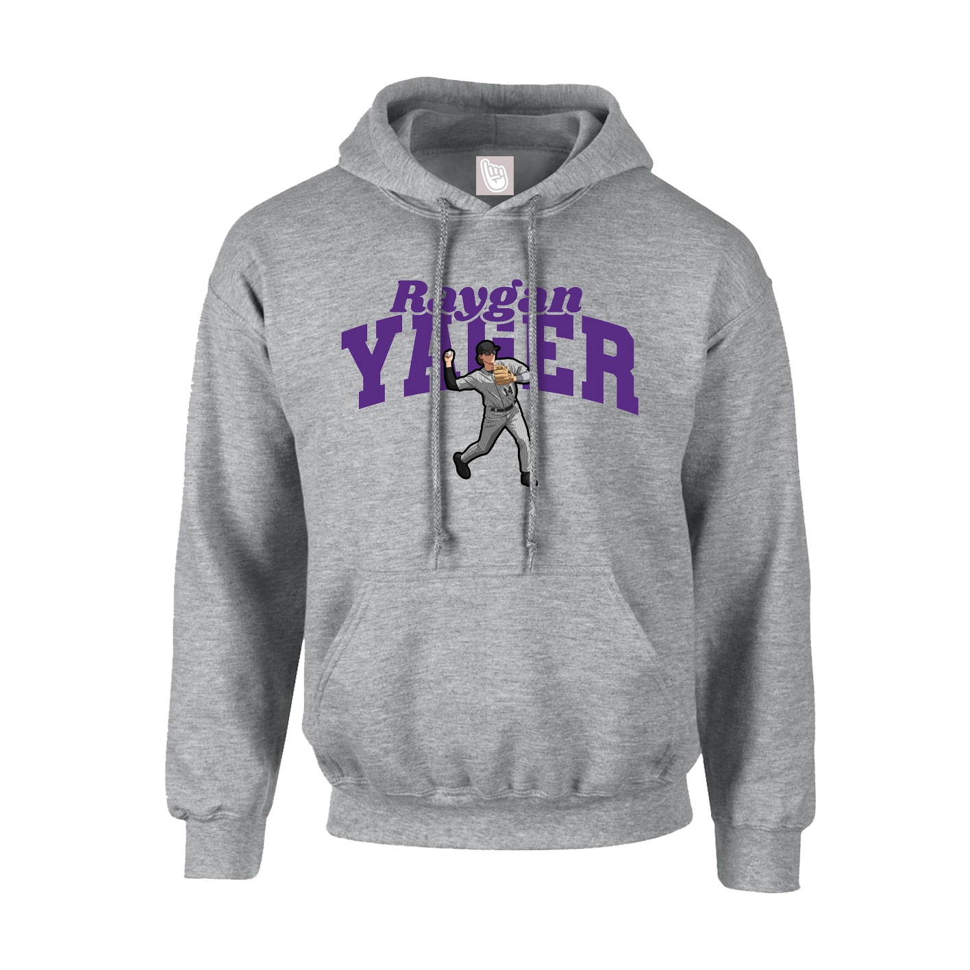Youth Hoodie — Signature Arch in Grey