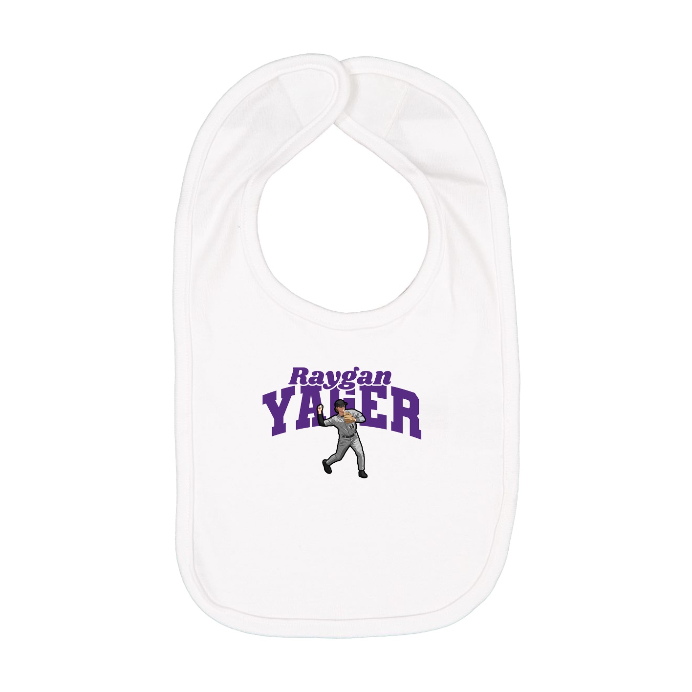 Infant Bib — Signature Arch in White