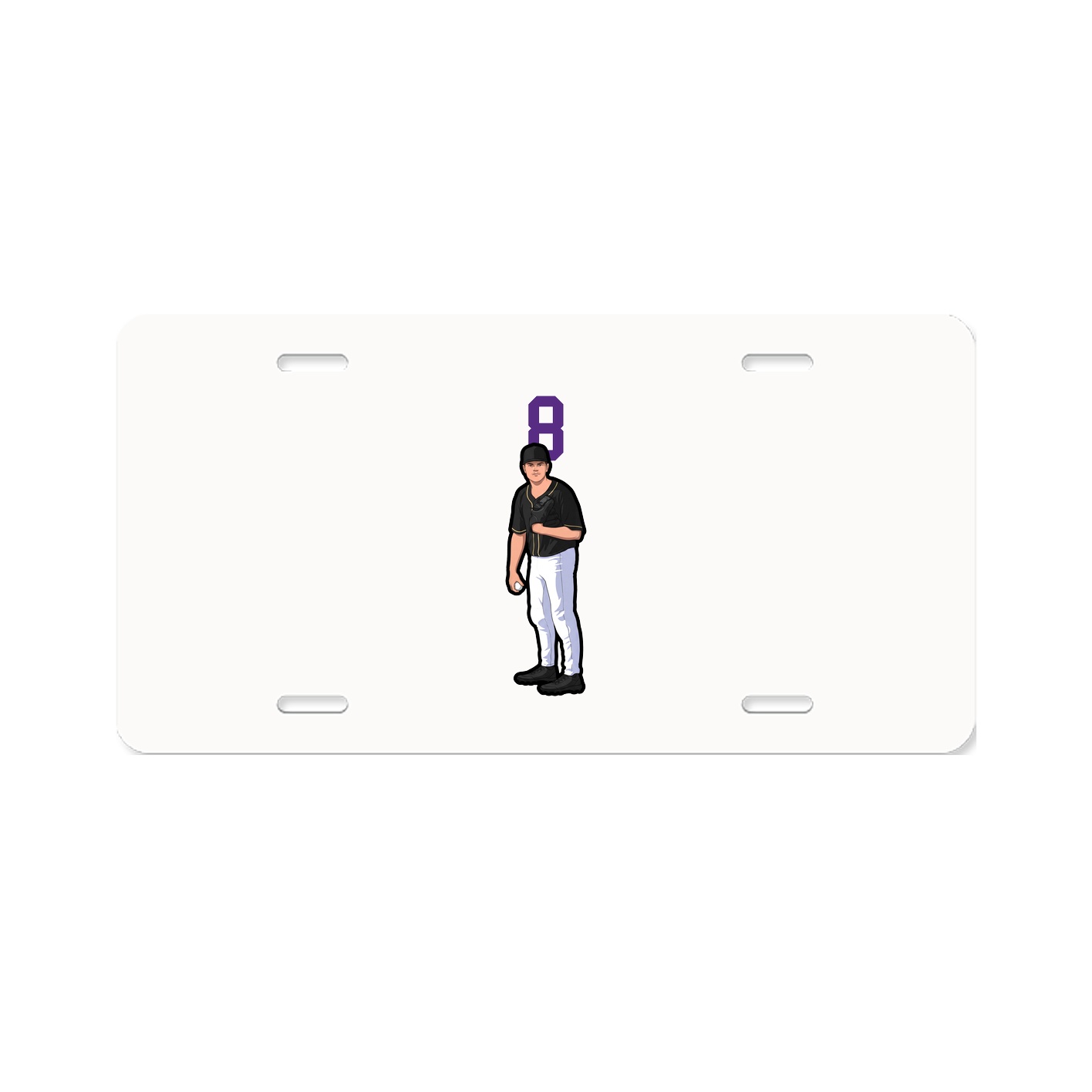 License Plate — Number Top in Classic