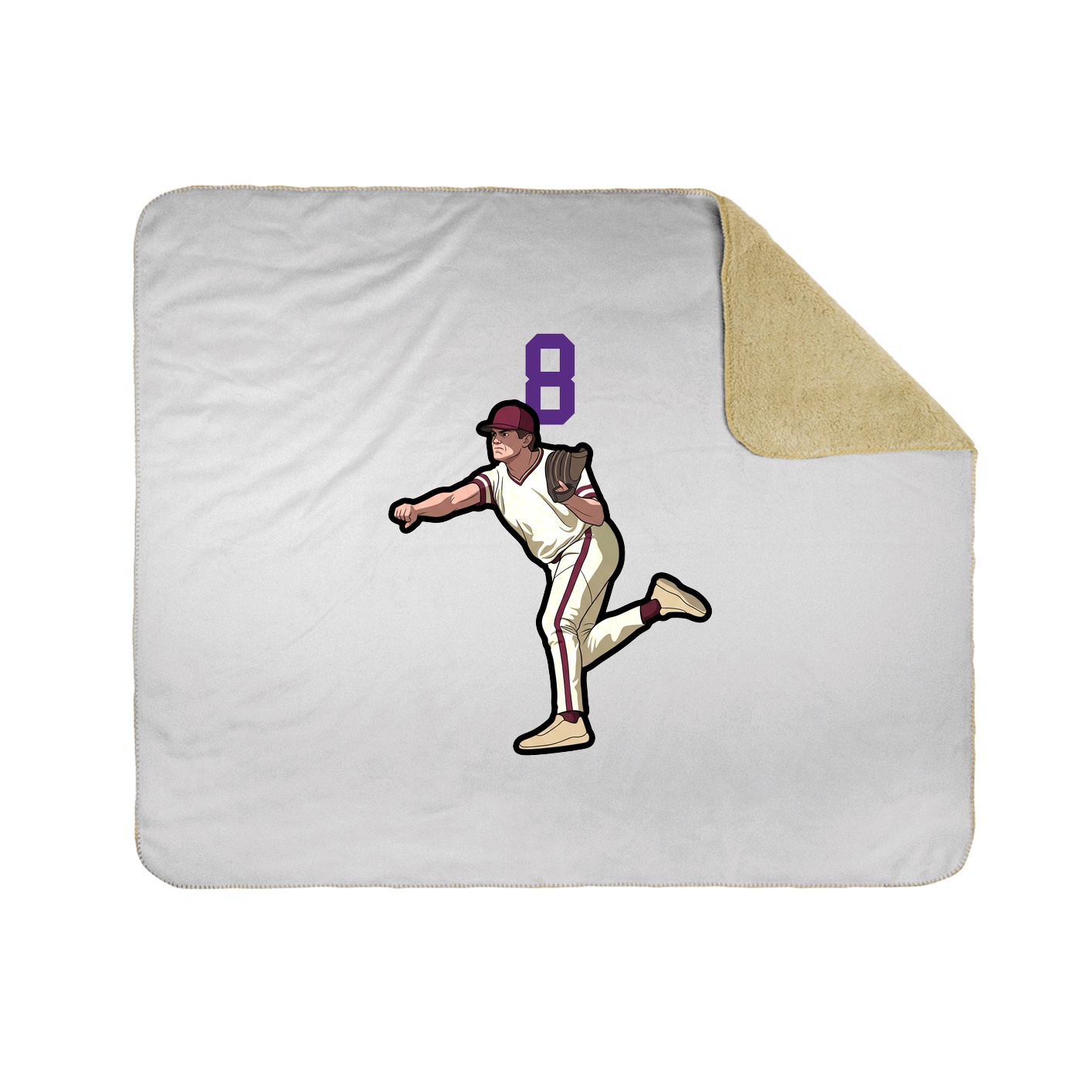 Throw Blanket — Number Top in White
