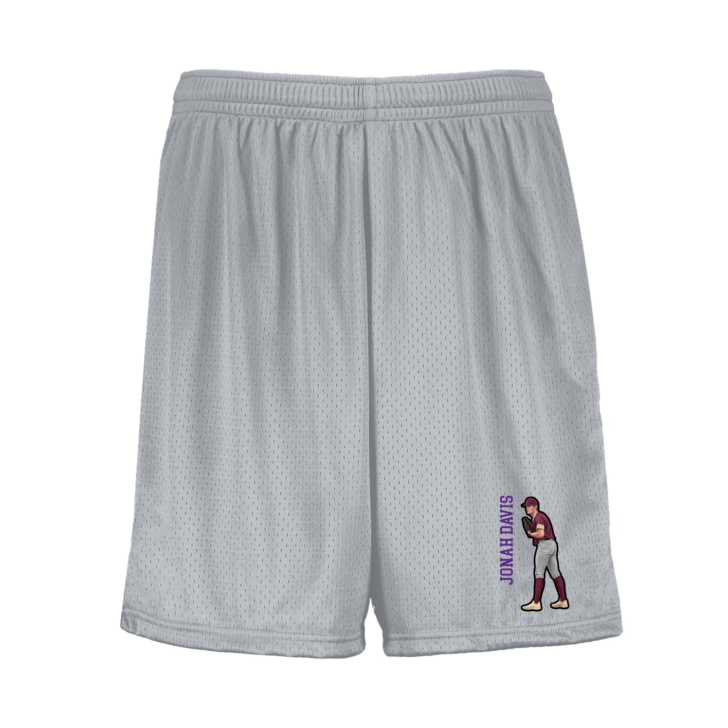 Shorts — Name Vertical in Silver