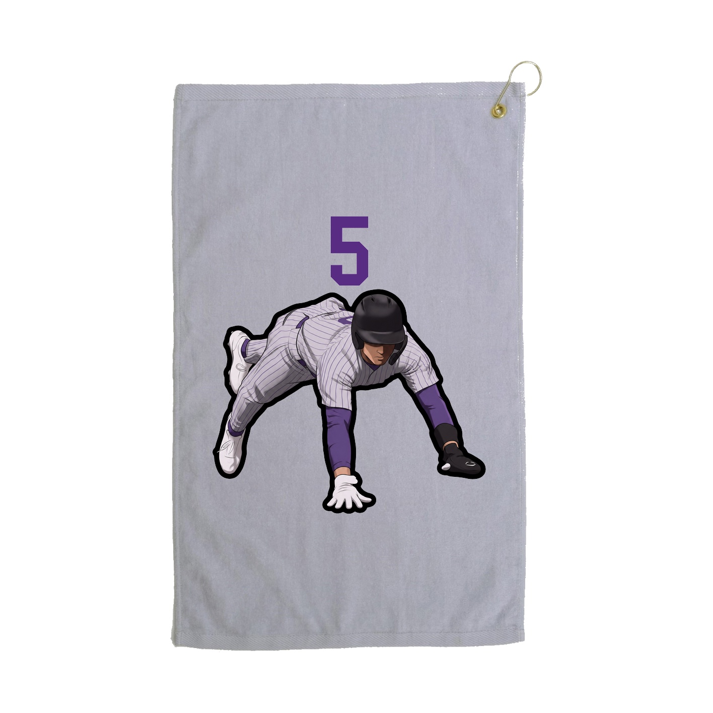 Golf Towel — Number Top in Grey