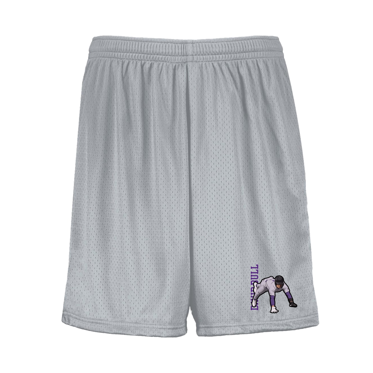 Shorts — Name Vertical in Silver