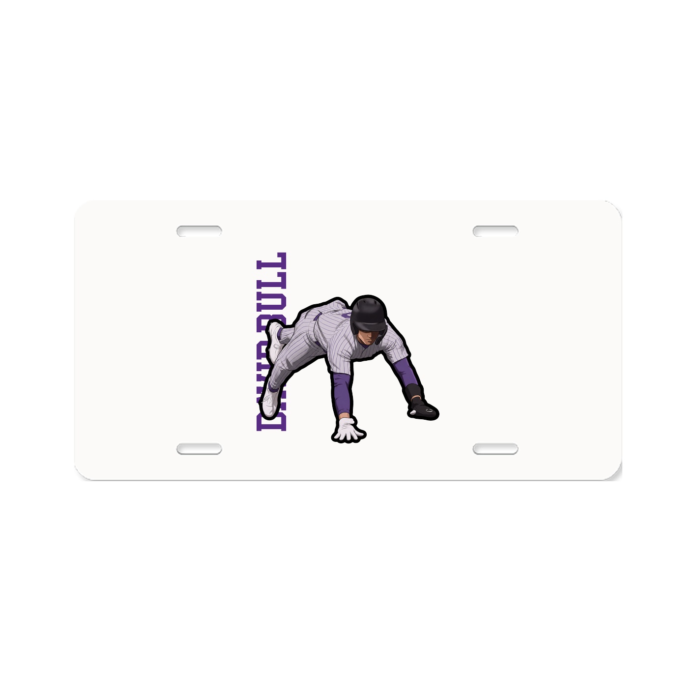 License Plate — Name Vertical in Classic