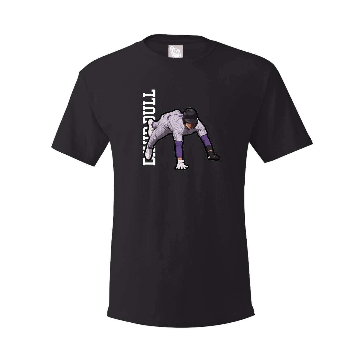 Youth Tee — Name Vertical in Black