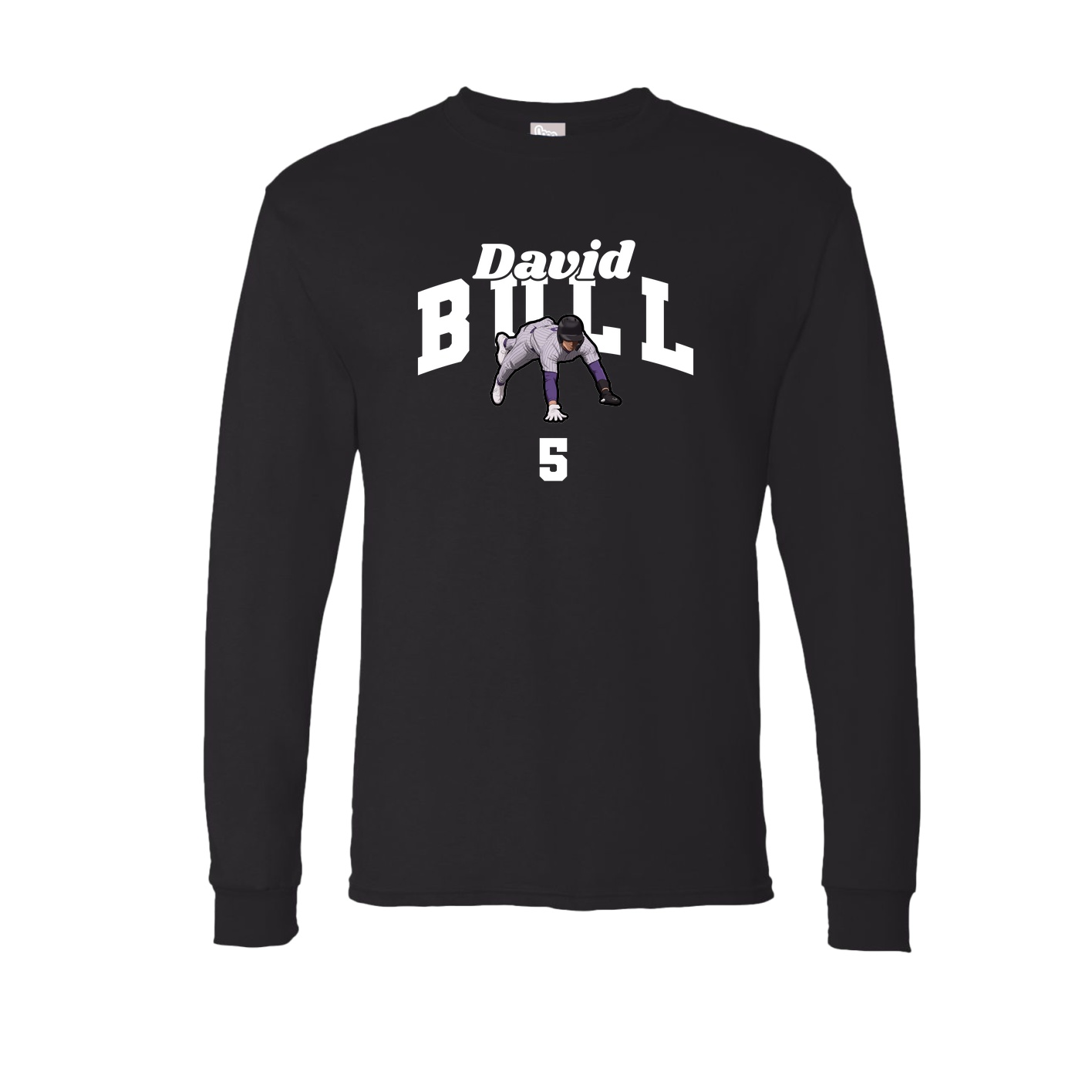 Long Sleeve Tee — Signature Arch in Black