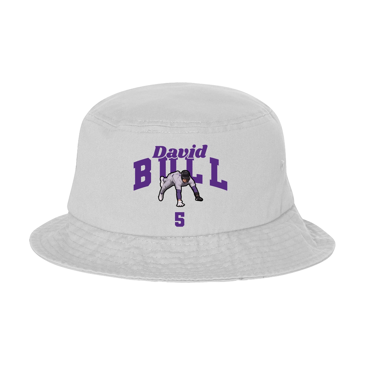 Bucket Cap — Signature Arch in White