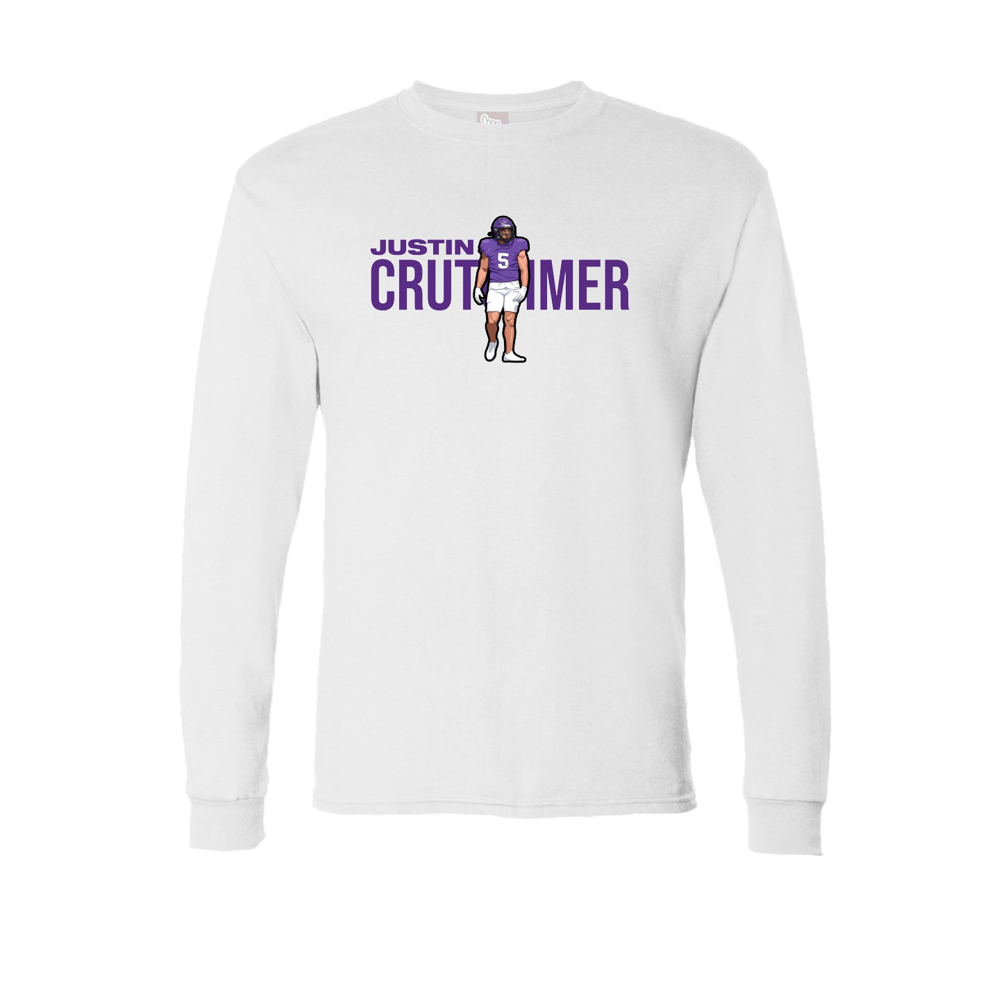 Long Sleeve Tee — Player Name in White