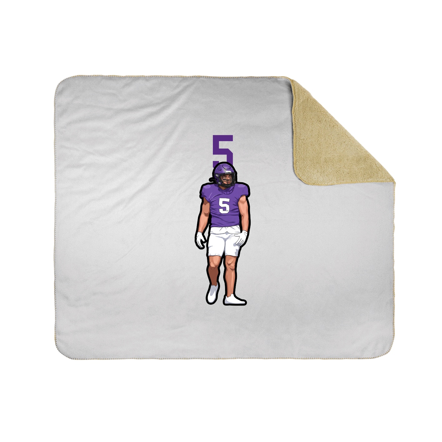 Throw Blanket — Number Top in White