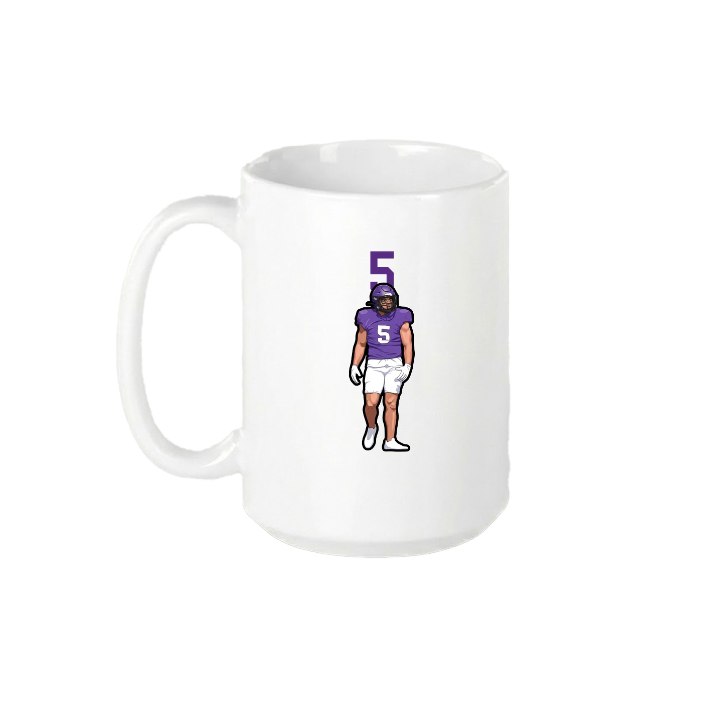 15oz Coffee Mug — Number Top in White
