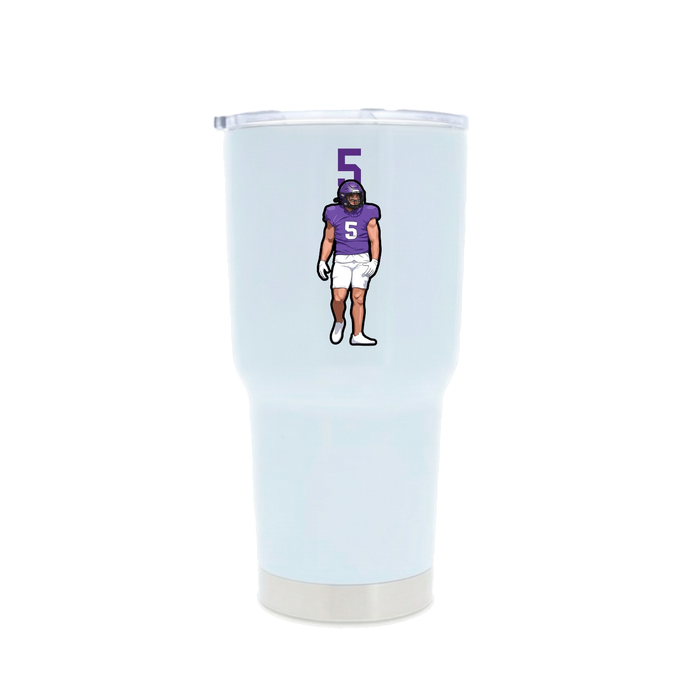 30oz Stainless Steel Tumbler — Number Top in White