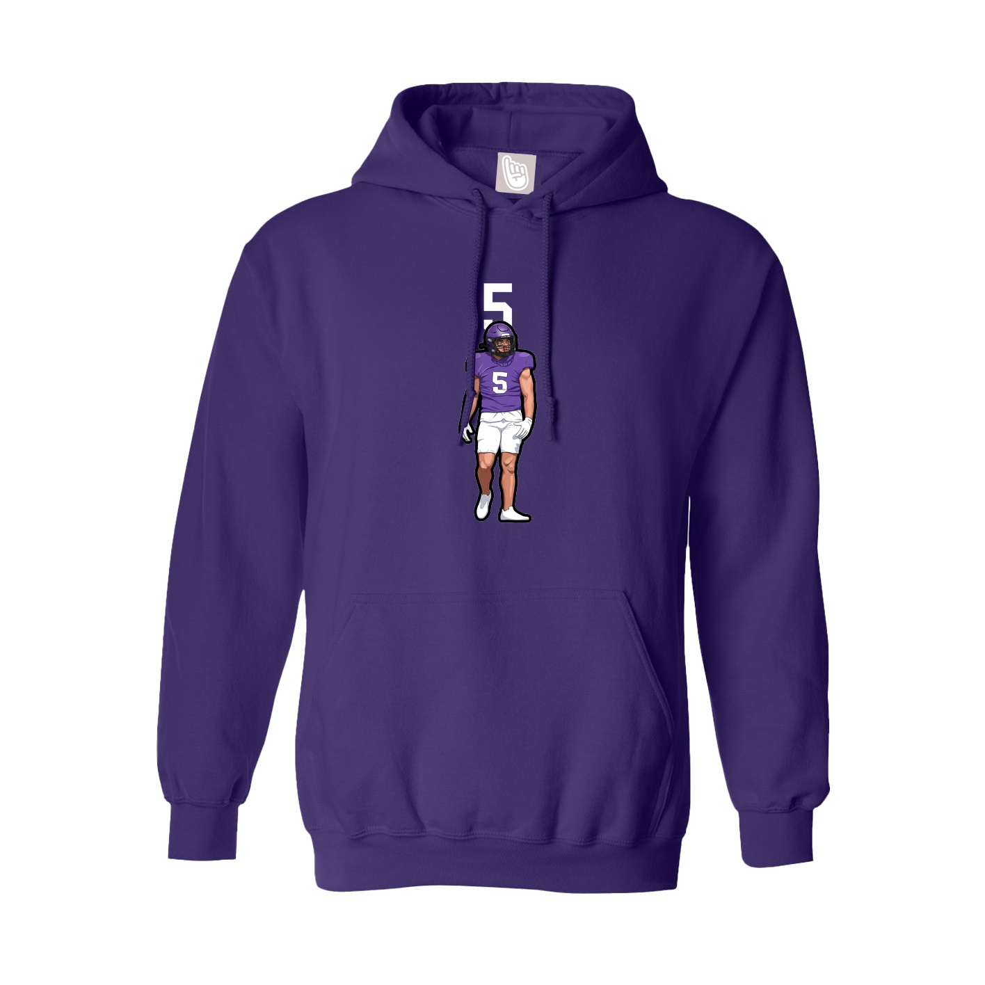 Hoodie — Number Top in Purple