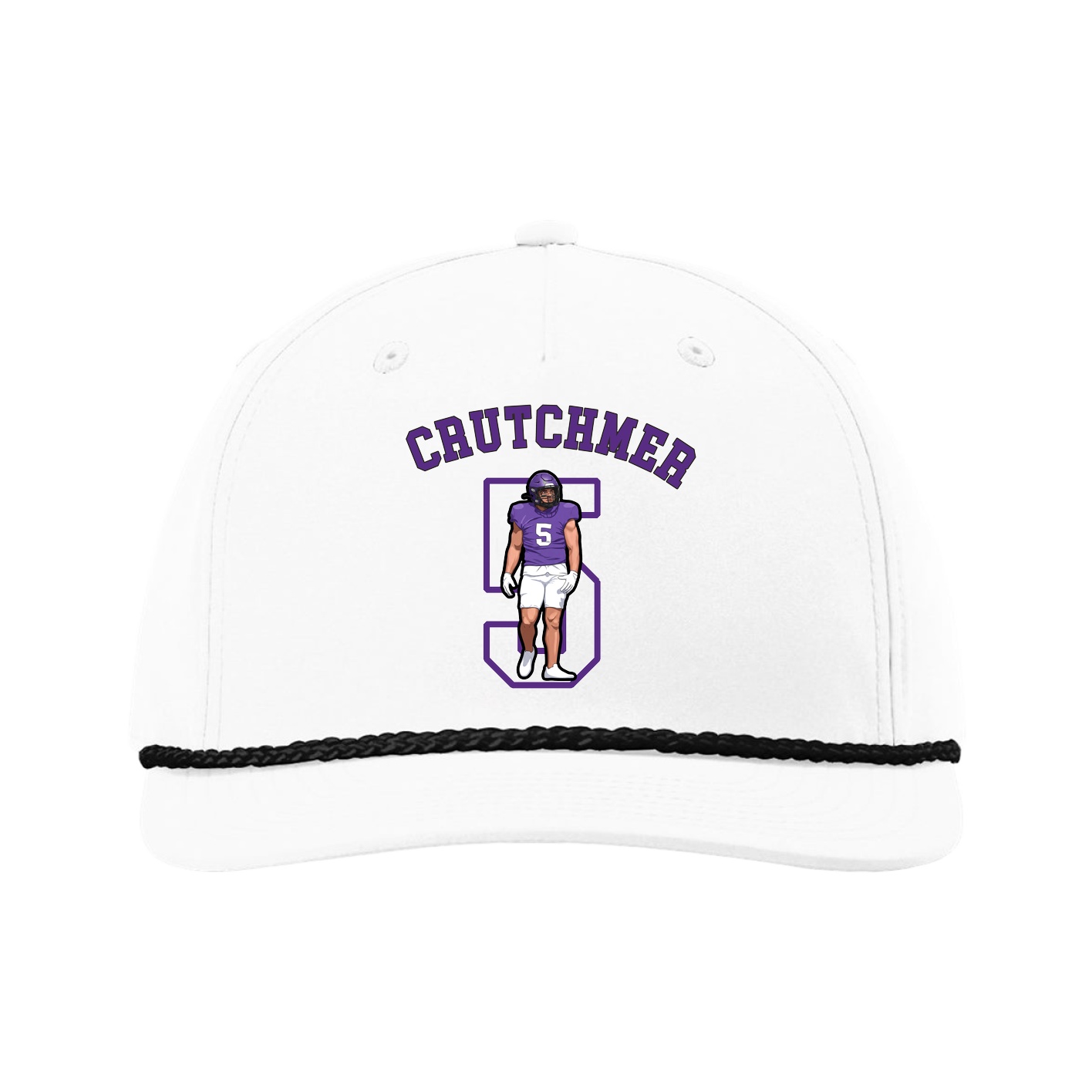 Five-Panel Classic Rope Cap — Shirsey Arch in White