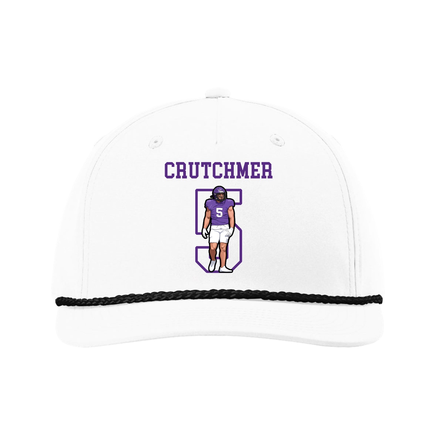 Five-Panel Classic Rope Cap — Shirsey in White