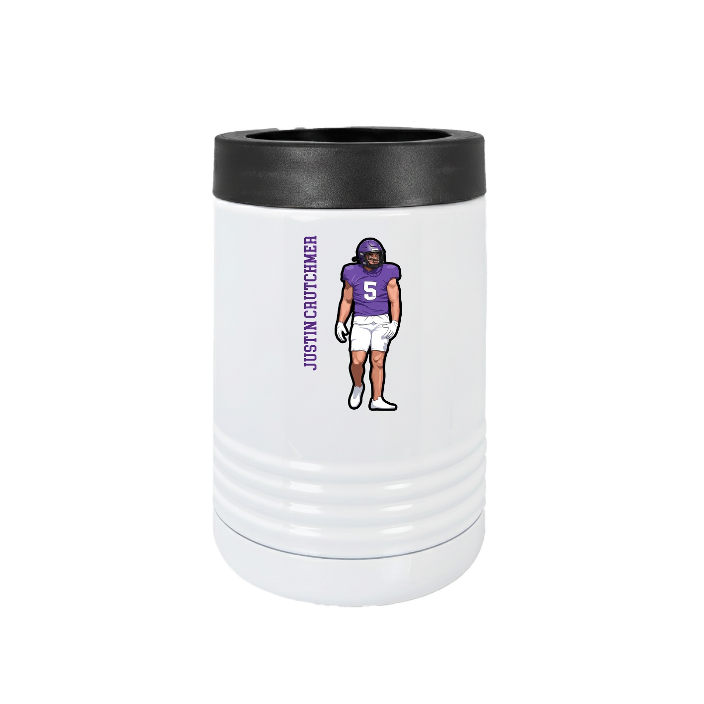 Beverage Holder — Name Vertical in White