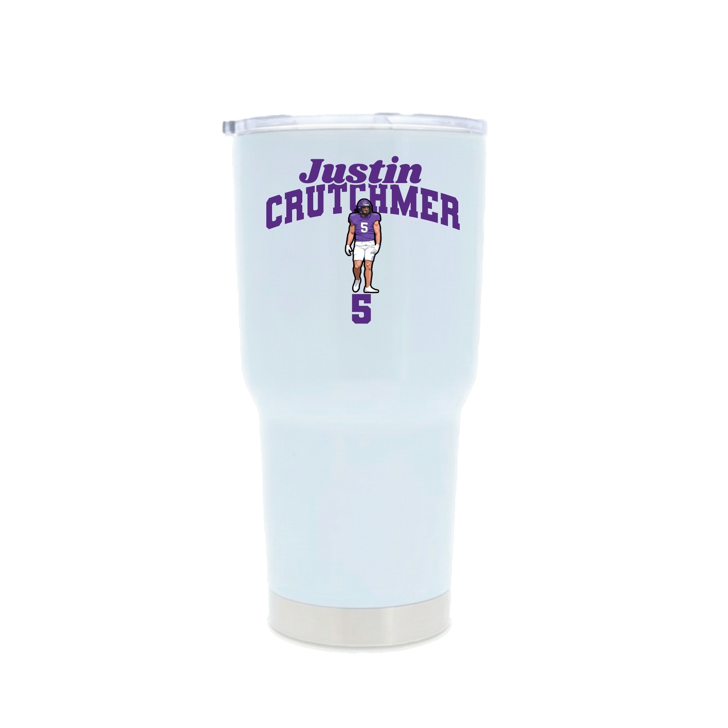 30oz Stainless Steel Tumbler — Signature Arch in White