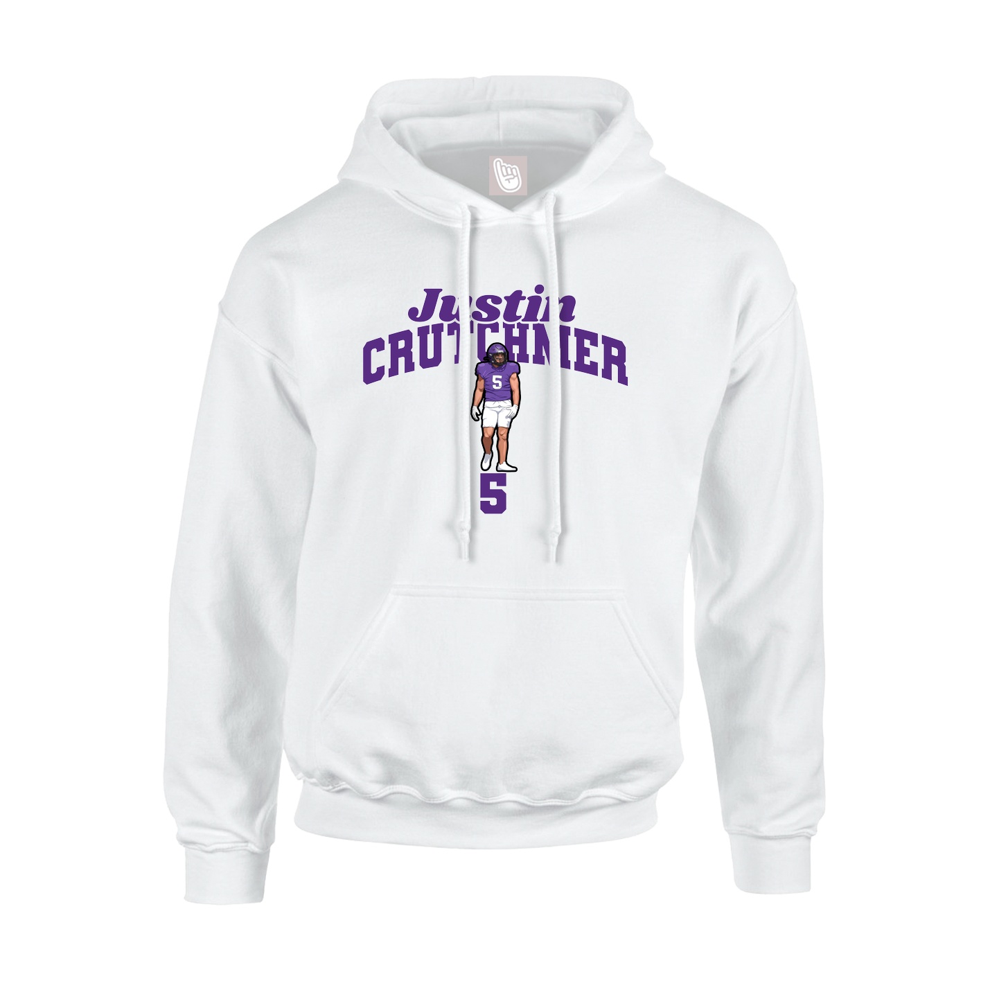 Youth Hoodie — Signature Arch in White