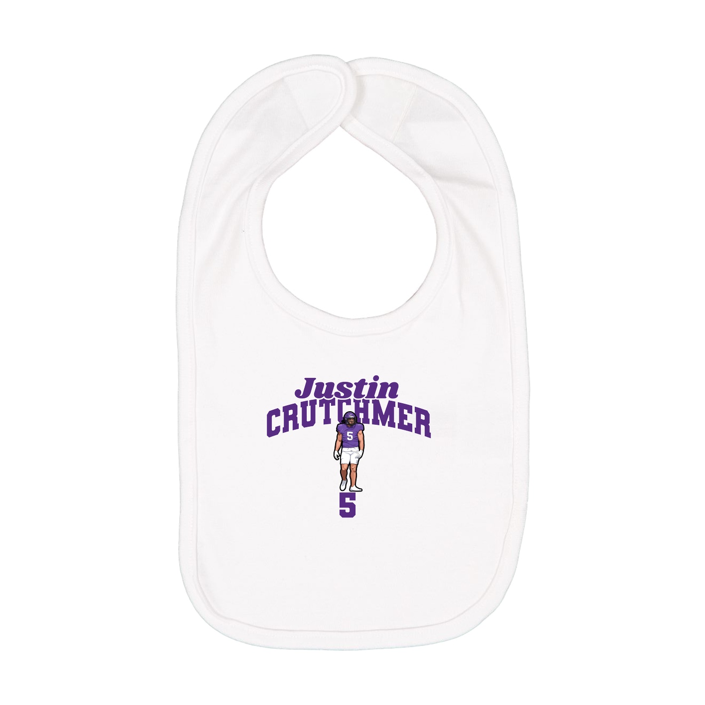 Infant Bib — Signature Arch in White