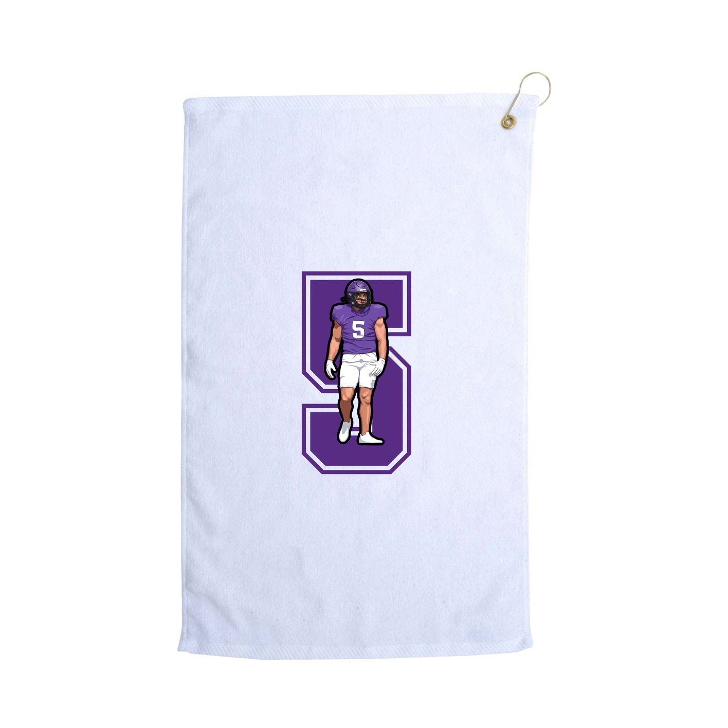 Golf Towel — Number in White