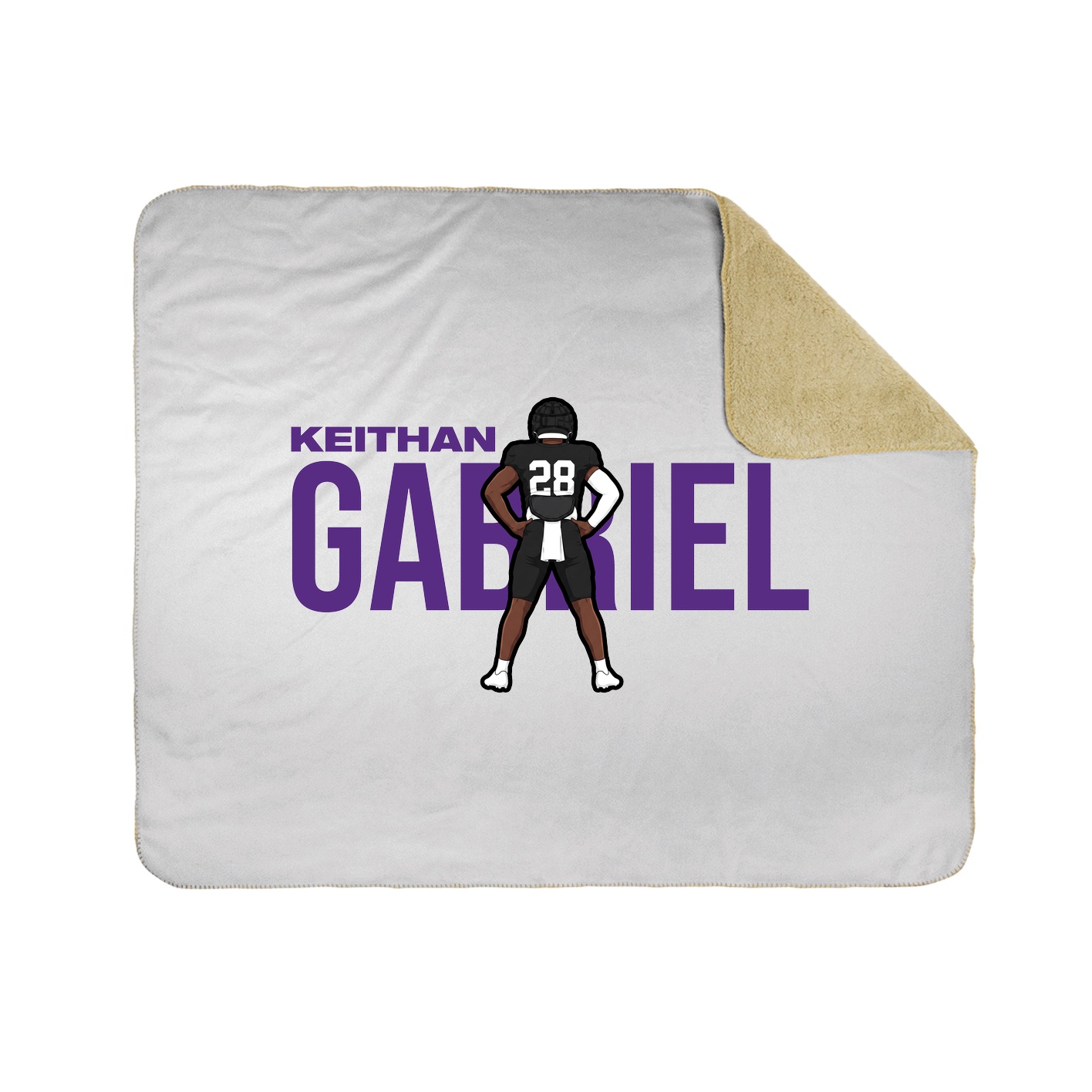 Throw Blanket — Player Name in White