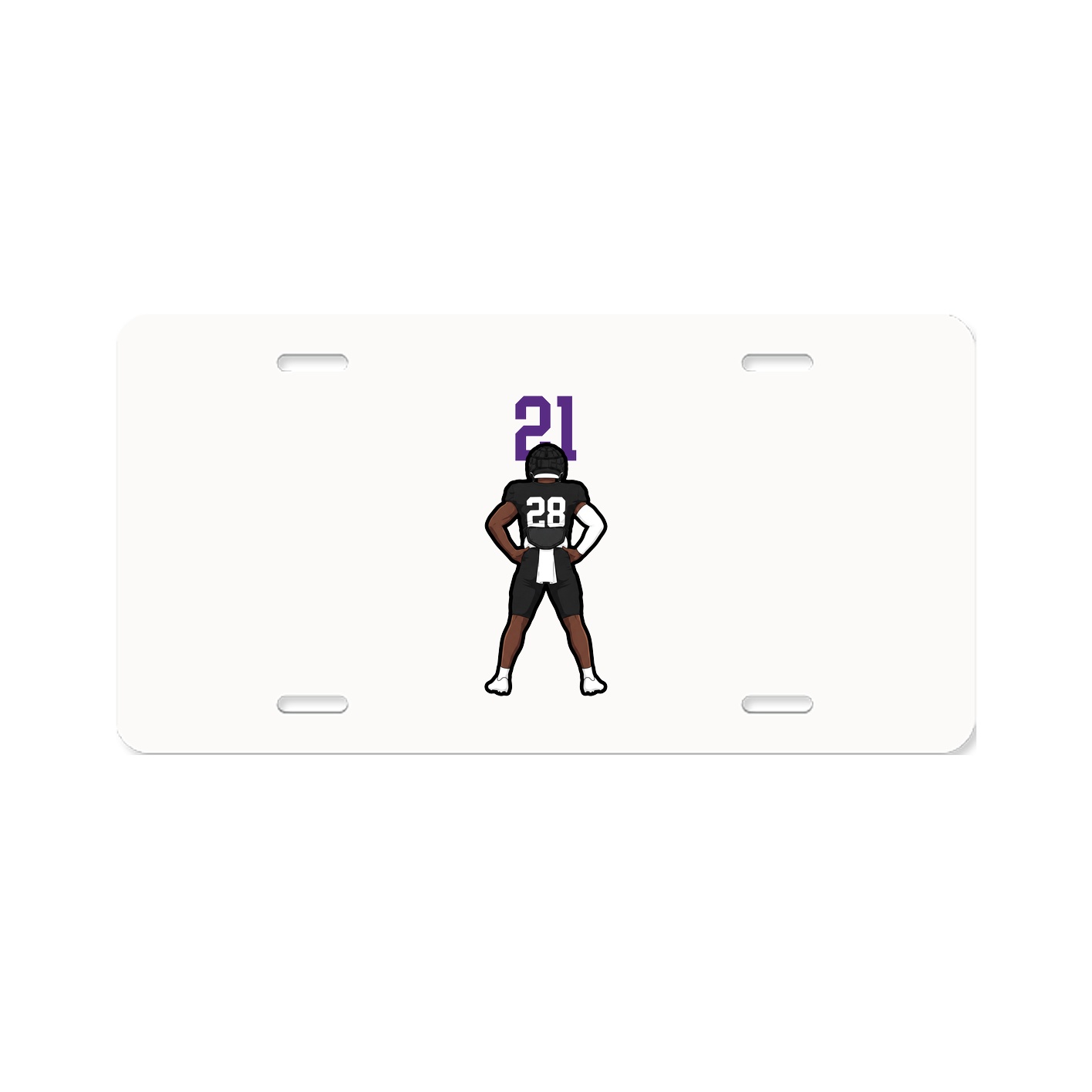 License Plate — Number Top in Classic