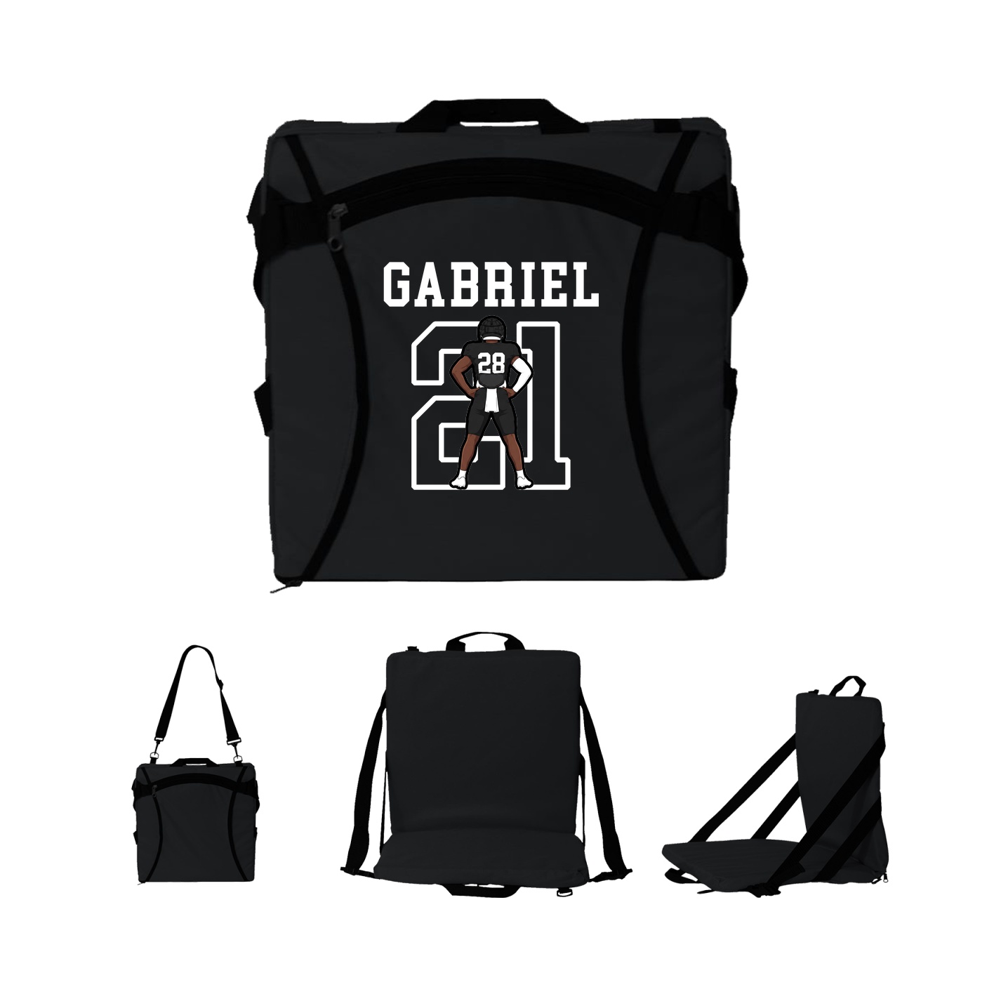 Folding Stadium Seat — Shirsey in Black