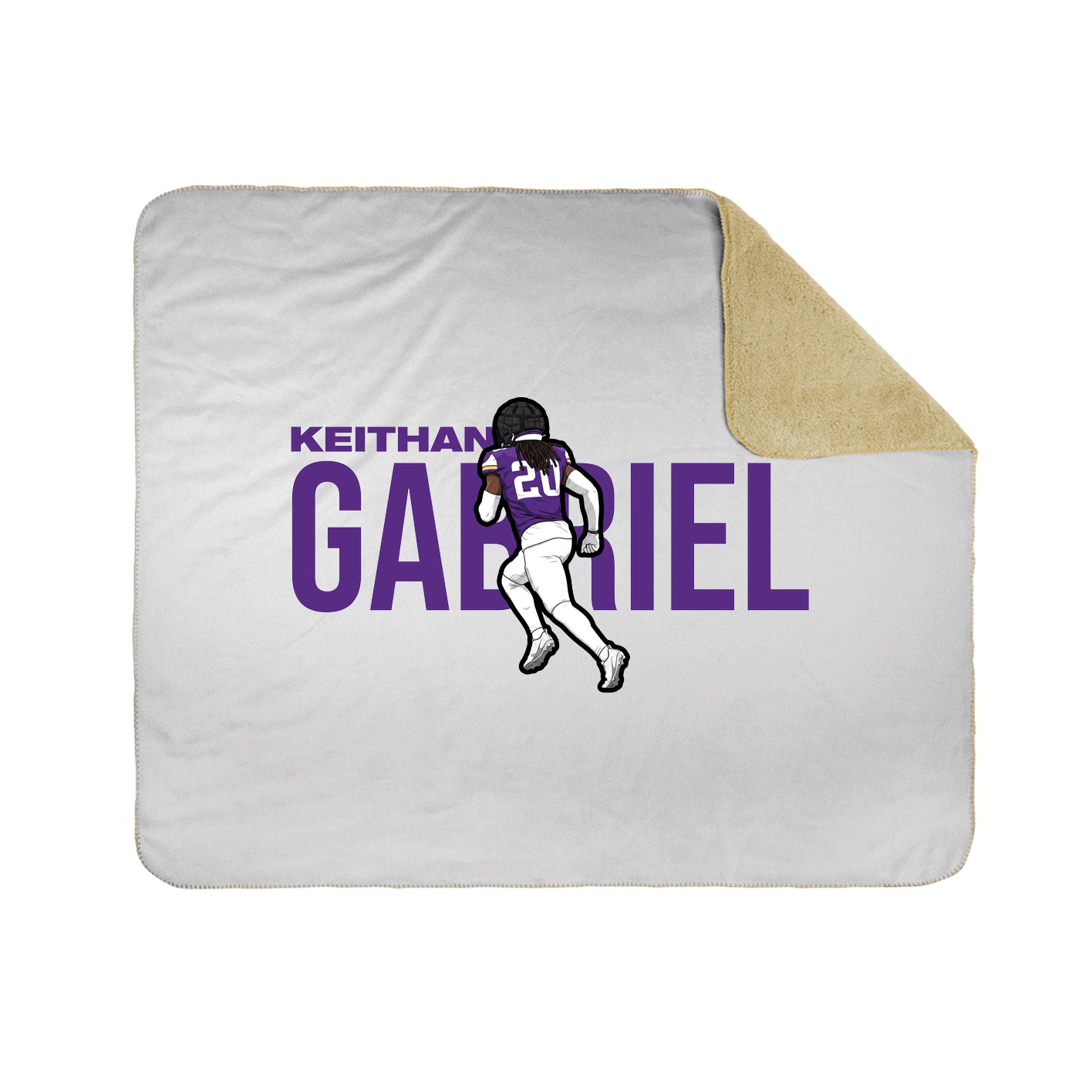 Throw Blanket — Player Name in White