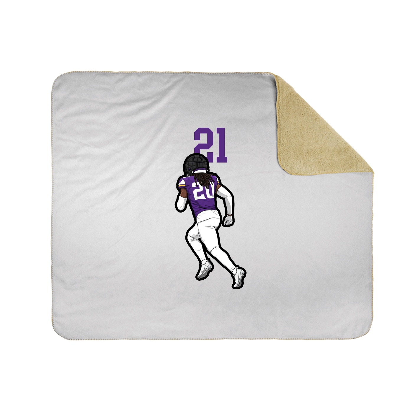 Throw Blanket — Number Top in White
