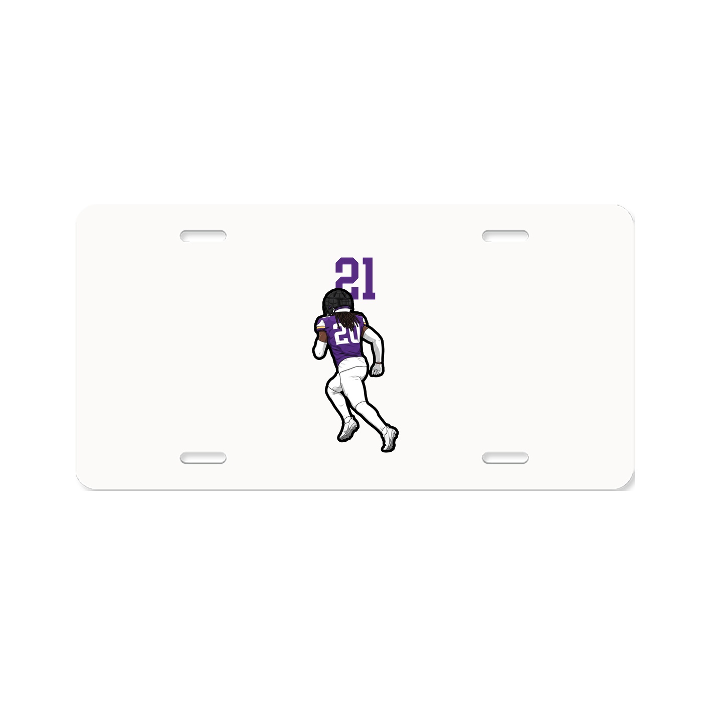 License Plate — Number Top in Classic