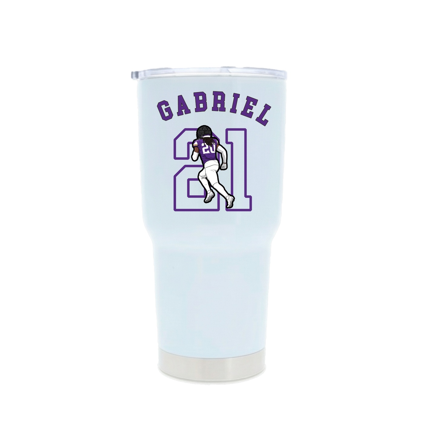 30oz Stainless Steel Tumbler — Shirsey Arch in White