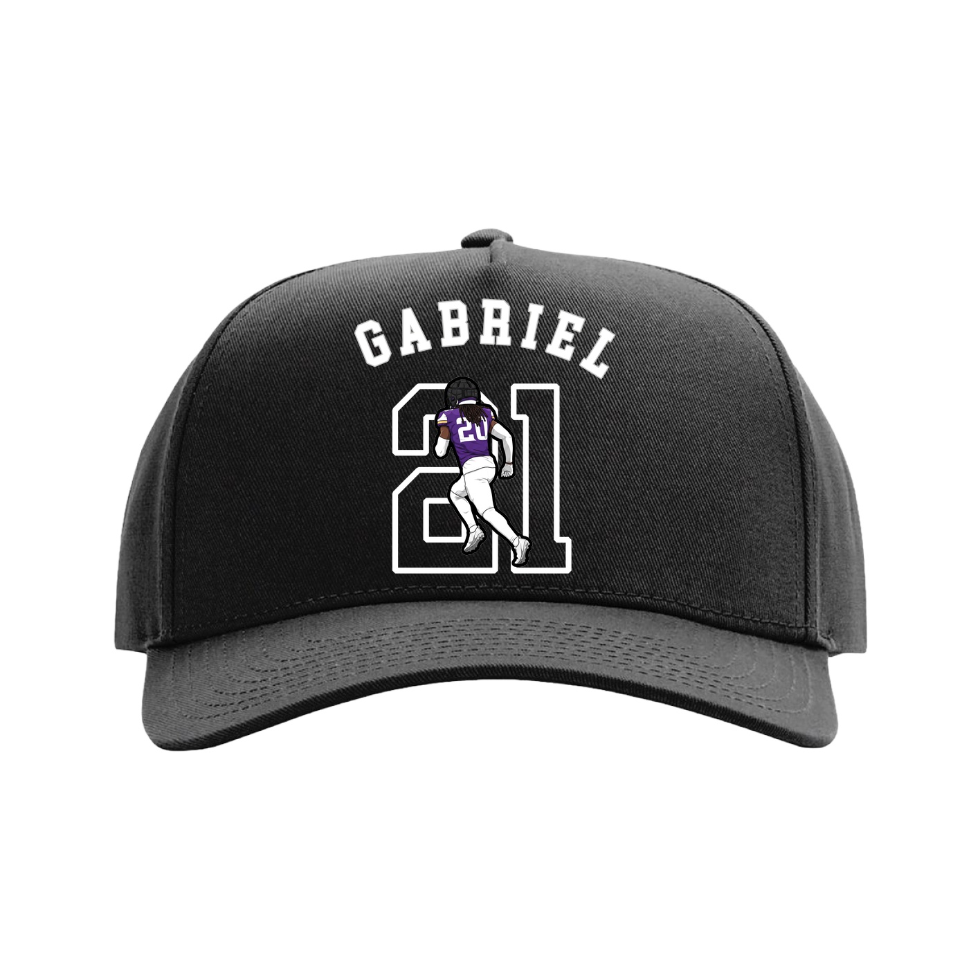 Full Fabric Five-Panel Champ Cap — Shirsey Arch in Black
