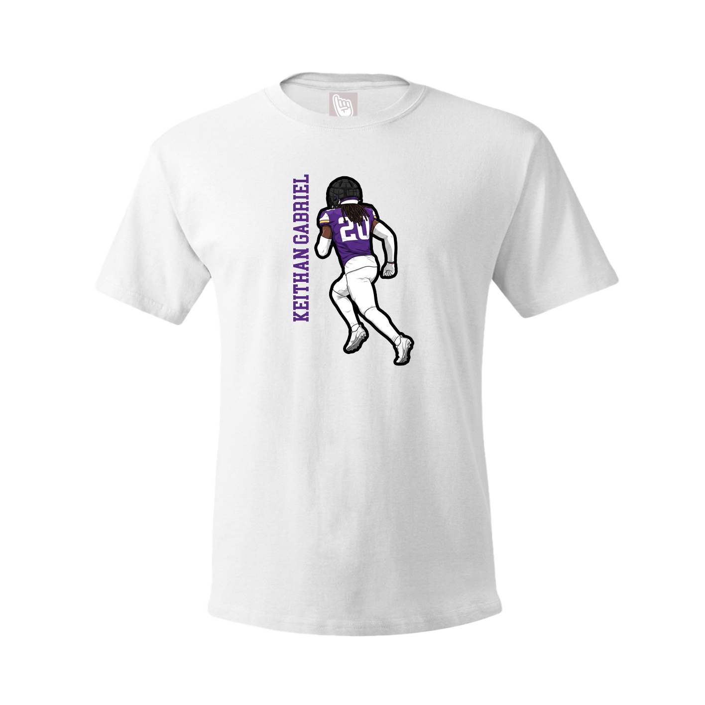 Tee — Name Vertical in White
