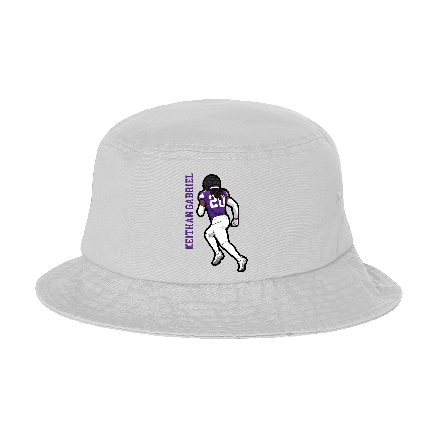 Bucket Cap — Name Vertical in White