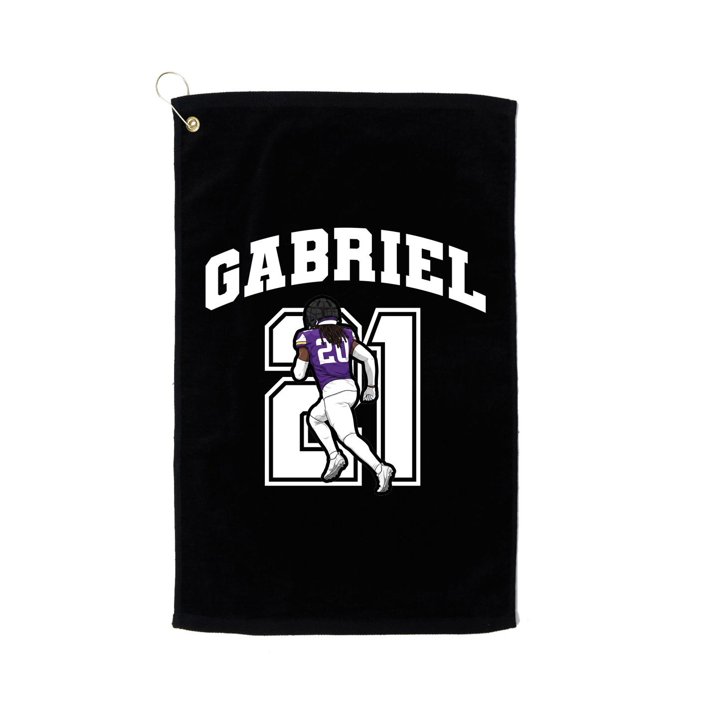 Golf Towel — Number in Black