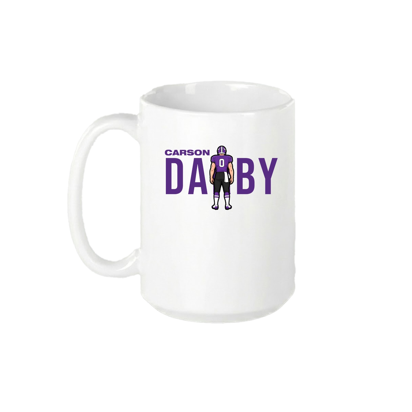 15oz Coffee Mug — Player Name in White