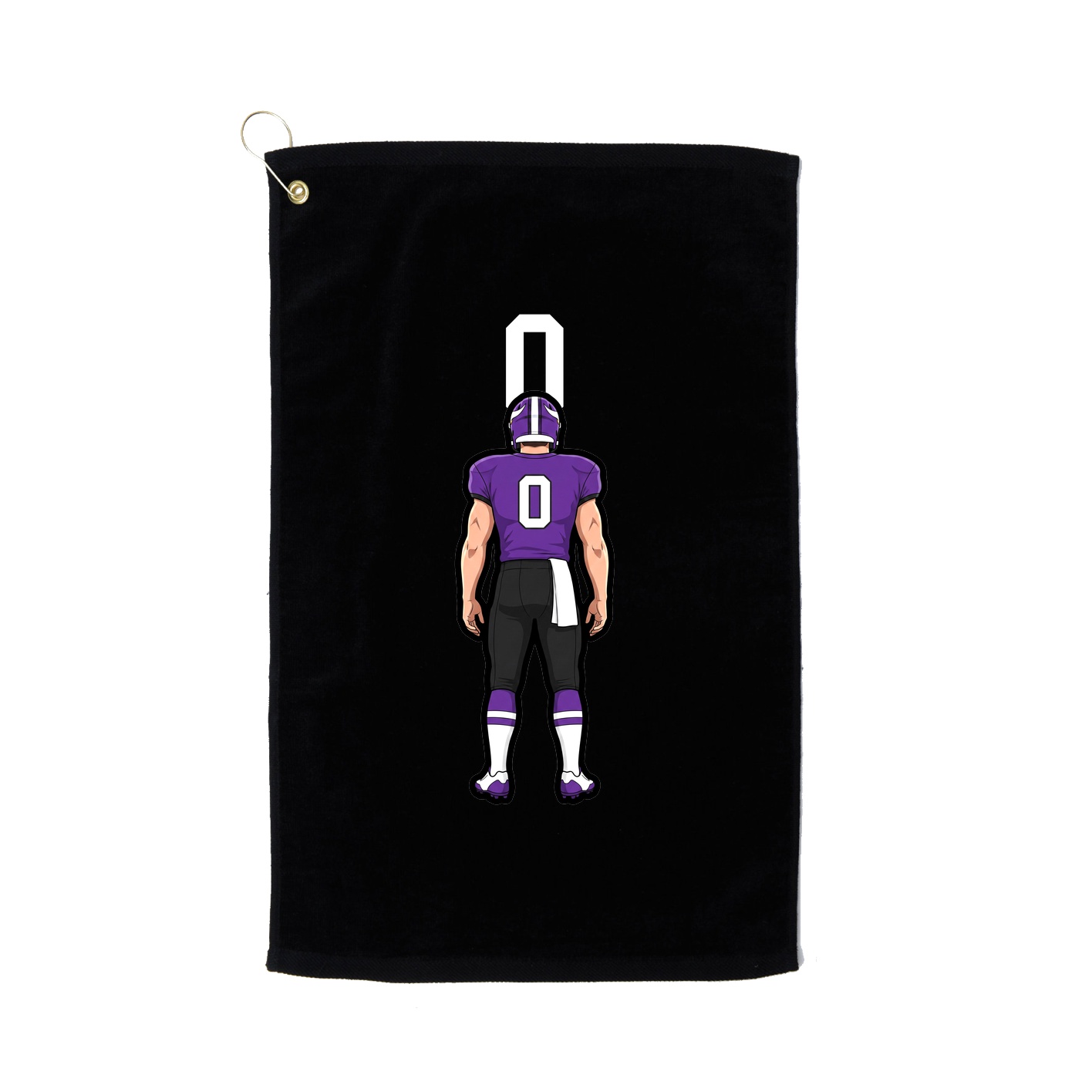 Golf Towel — Number Top in Black