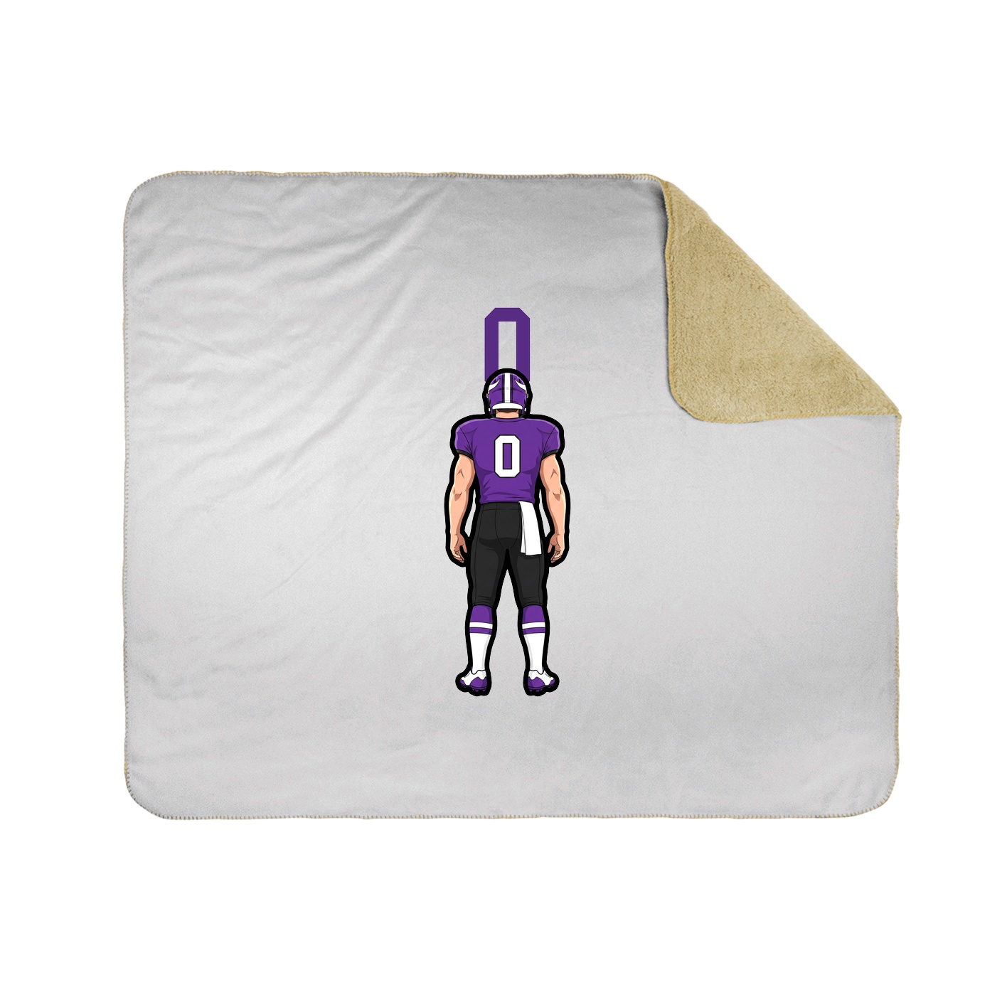Throw Blanket — Number Top in White