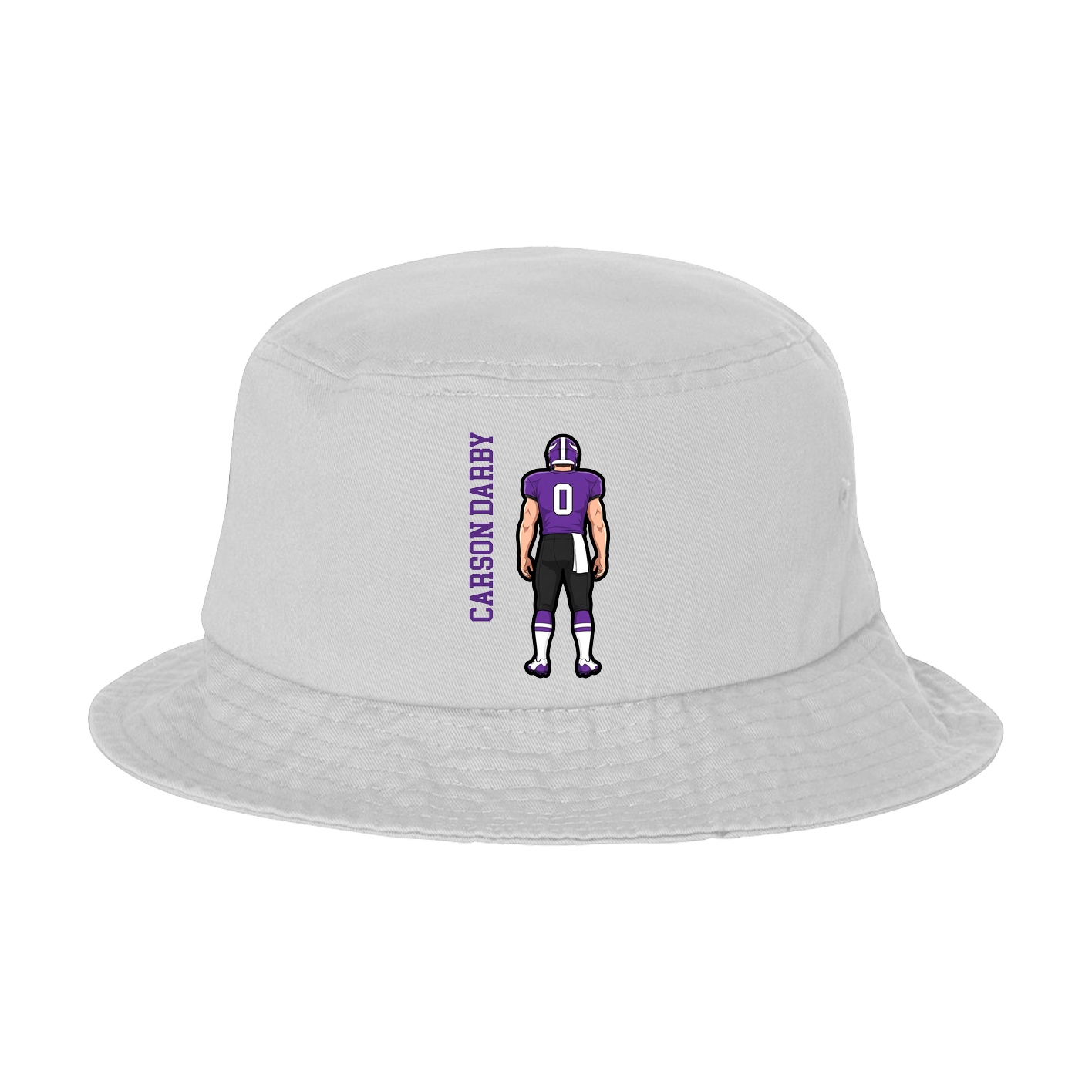Bucket Cap — Name Vertical in White