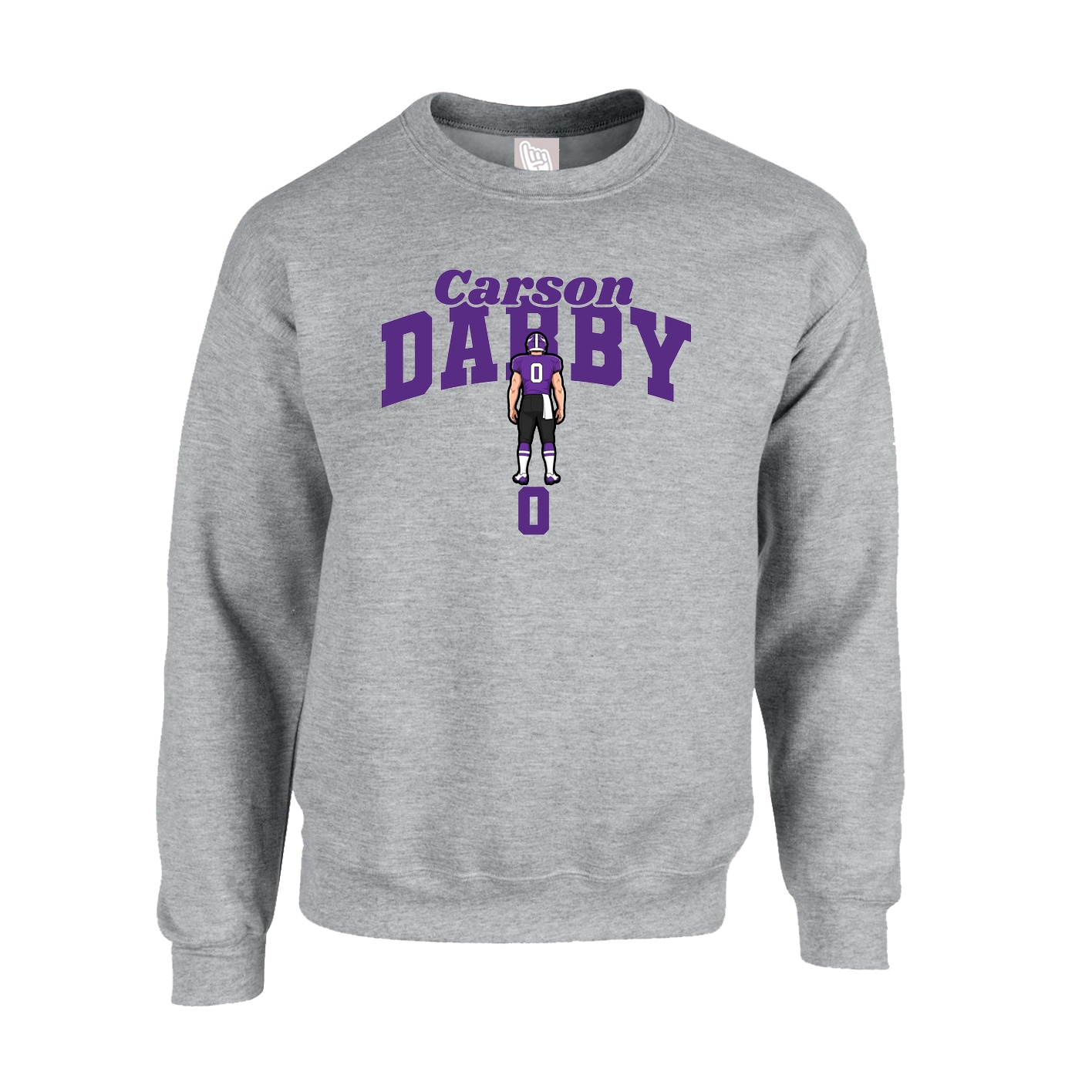 Fleece Crew — Signature Arch in Grey