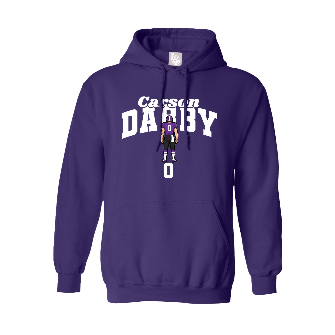 Youth Hoodie — Signature Arch in Purple