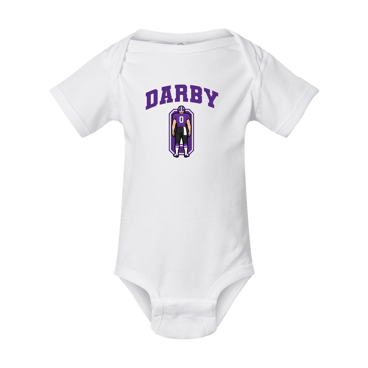 Baby Onesie — Number in White