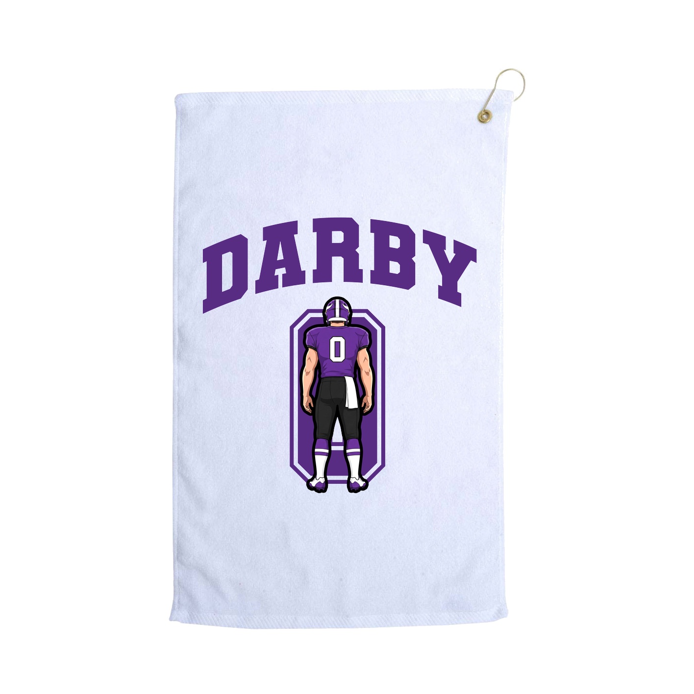 Golf Towel — Number in White