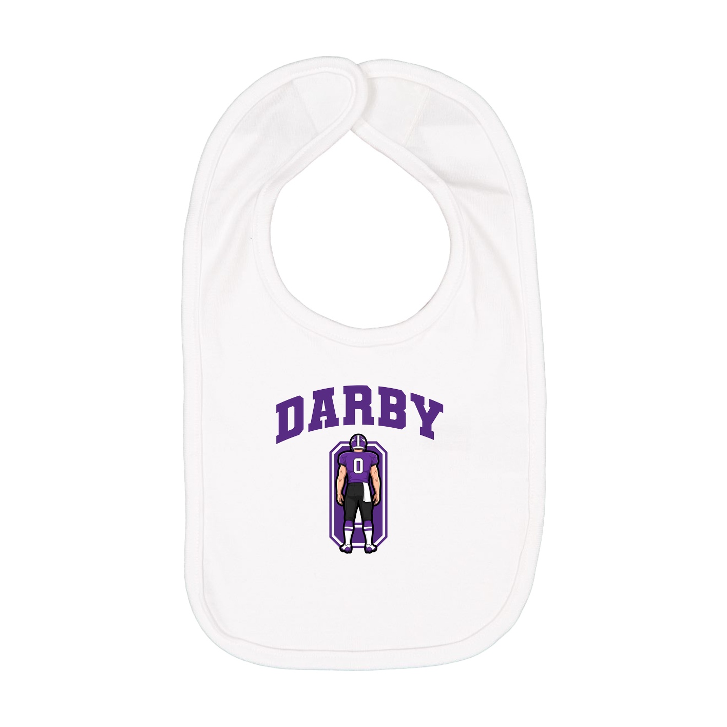 Infant Bib — Number in White