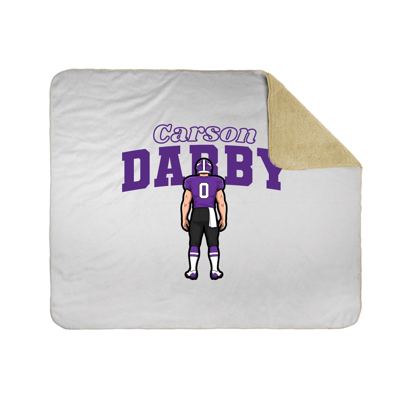 Throw Blanket — Name Arch in White